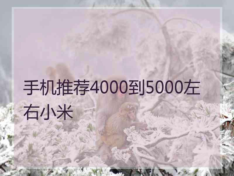 手机推荐4000到5000左右小米