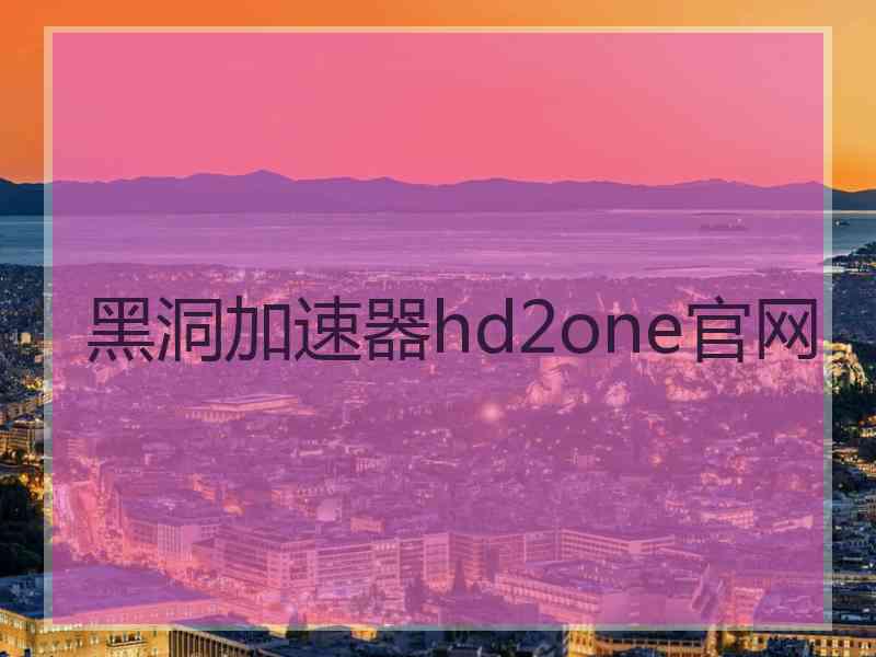 黑洞加速器hd2one官网