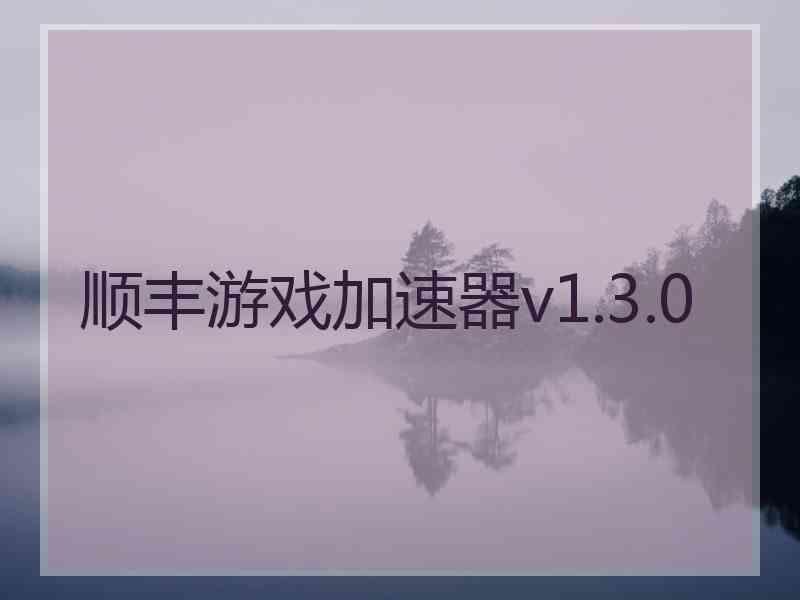 顺丰游戏加速器v1.3.0