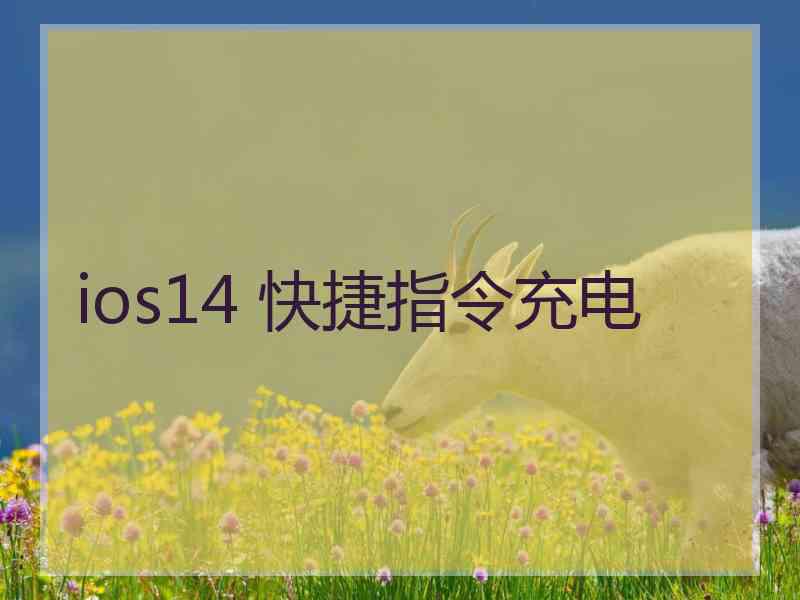 ios14 快捷指令充电