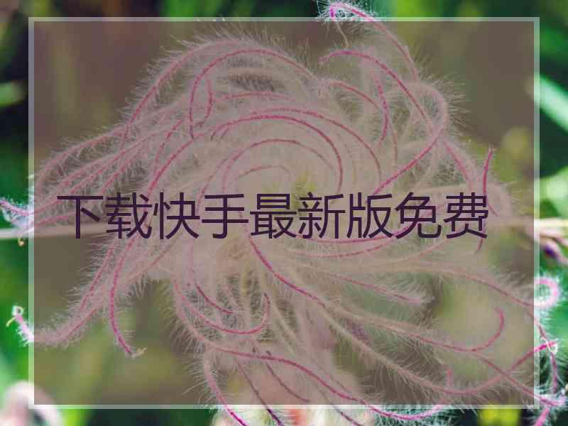 下载快手最新版免费