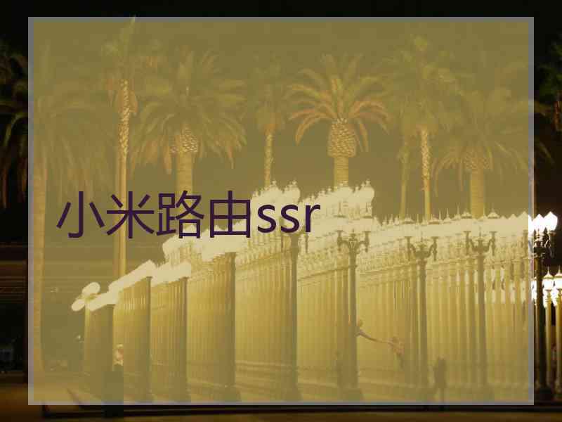 小米路由ssr