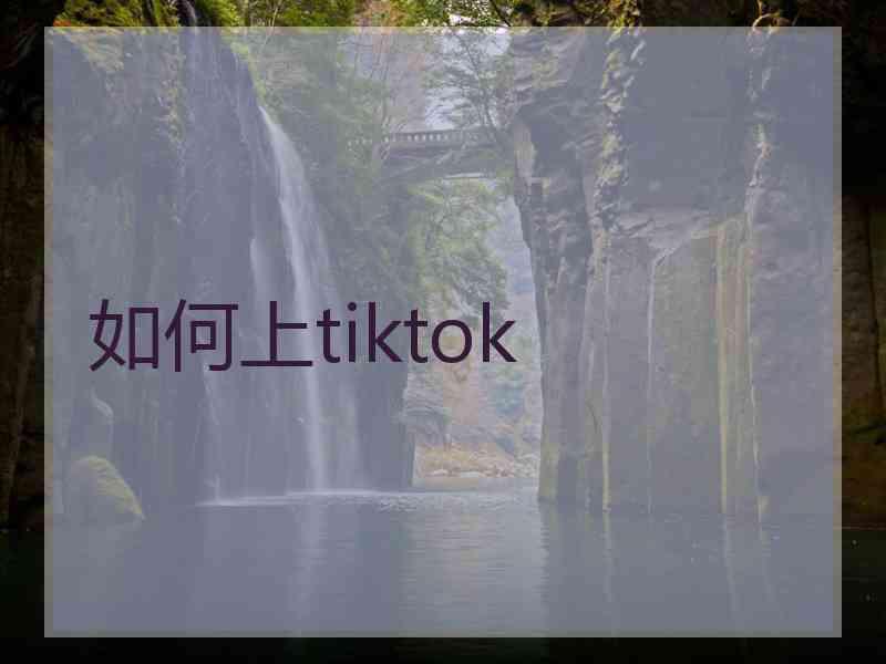 如何上tiktok