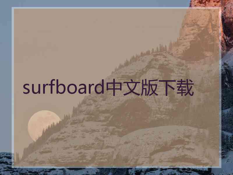 surfboard中文版下载