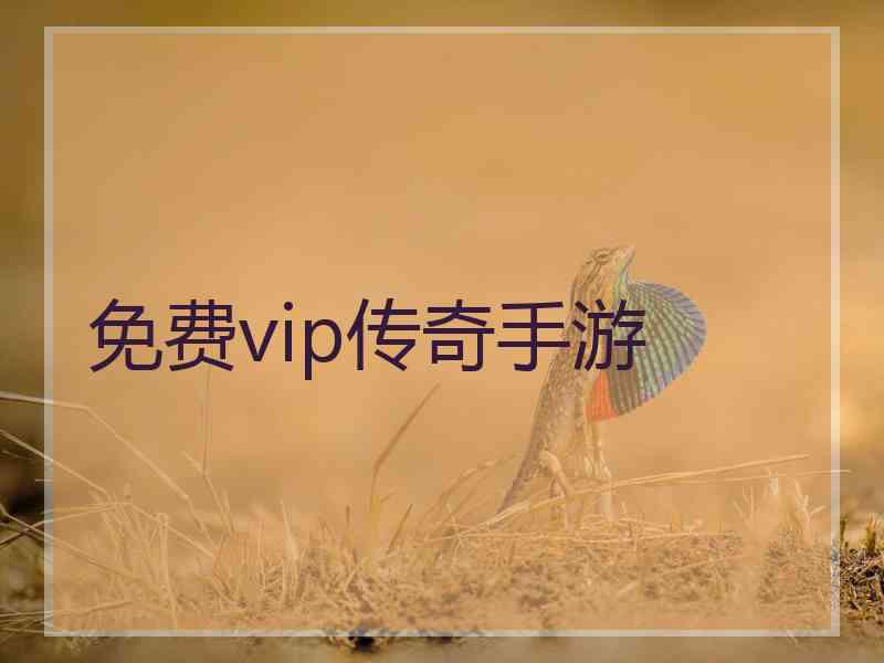 免费vip传奇手游