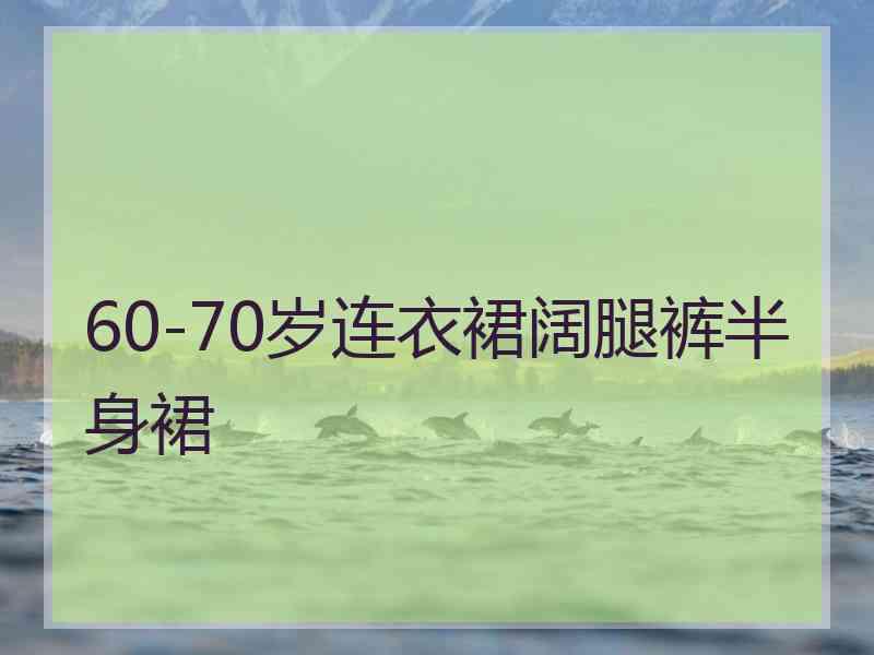 60-70岁连衣裙阔腿裤半身裙