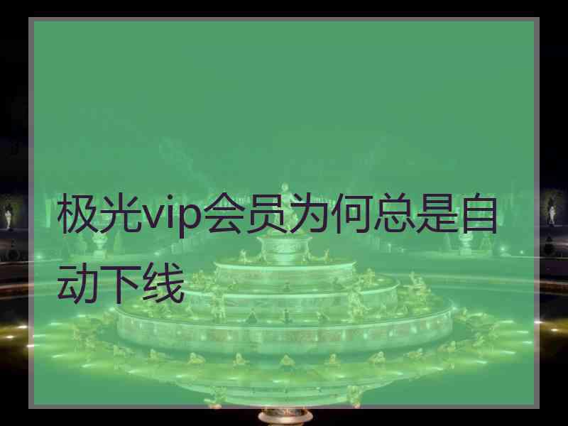 极光vip会员为何总是自动下线