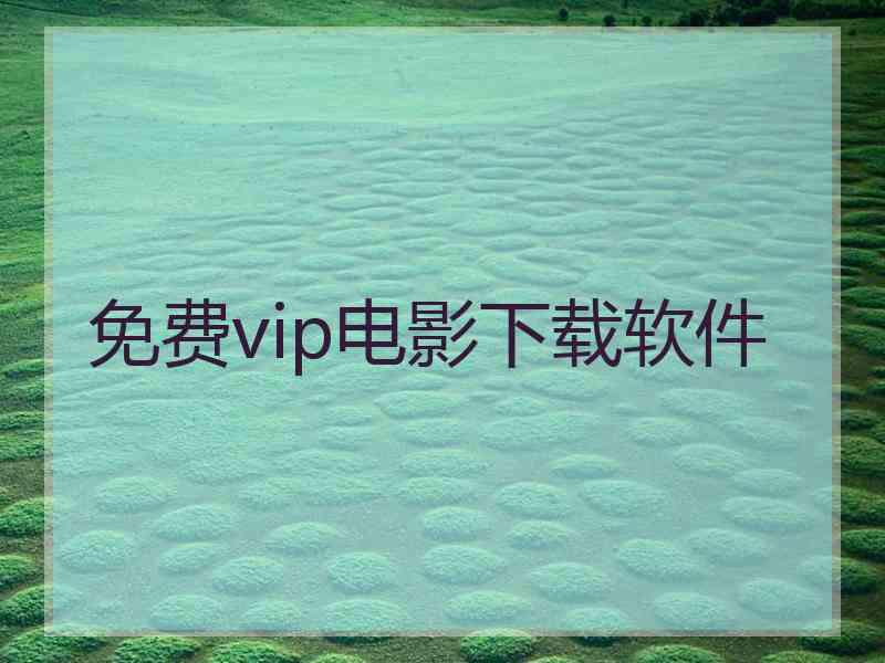 免费vip电影下载软件