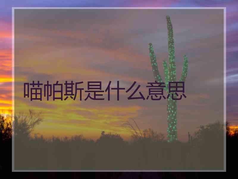 喵帕斯是什么意思