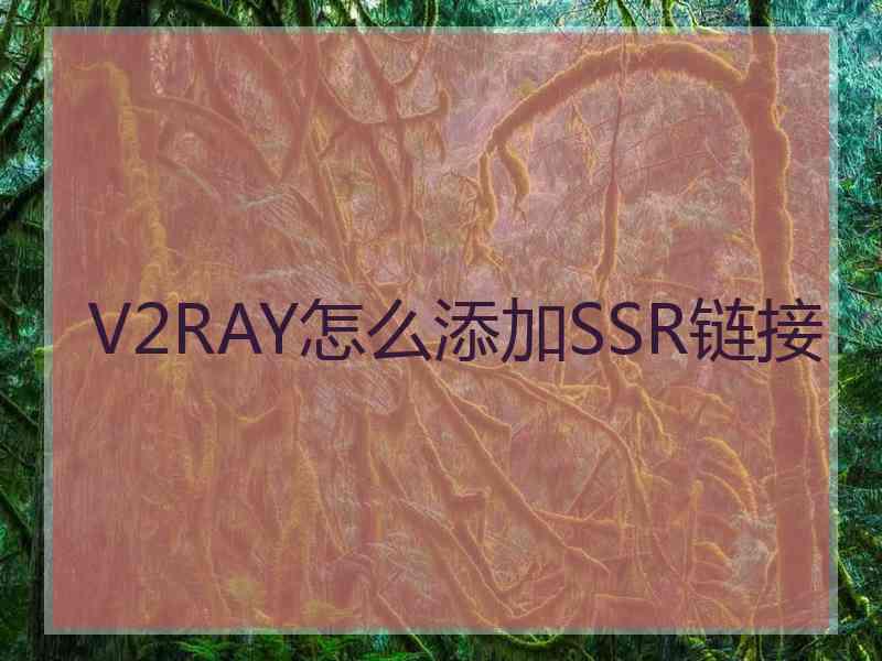 V2RAY怎么添加SSR链接