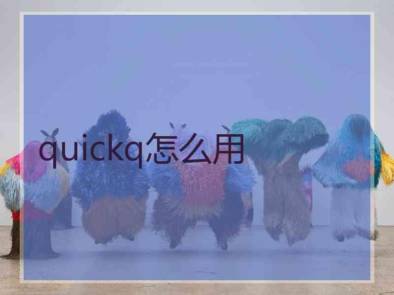 quickq怎么用