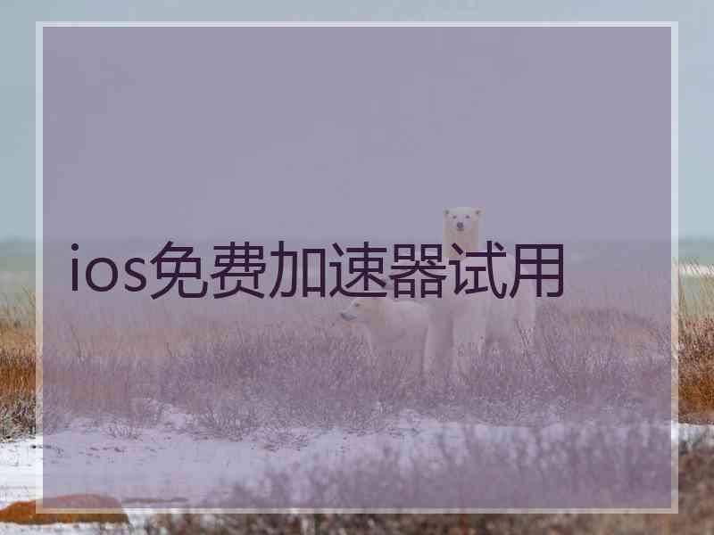 ios免费加速器试用