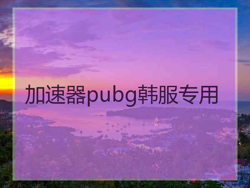 加速器pubg韩服专用