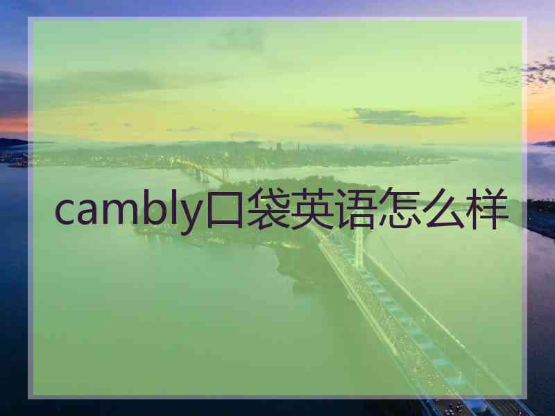 cambly口袋英语怎么样