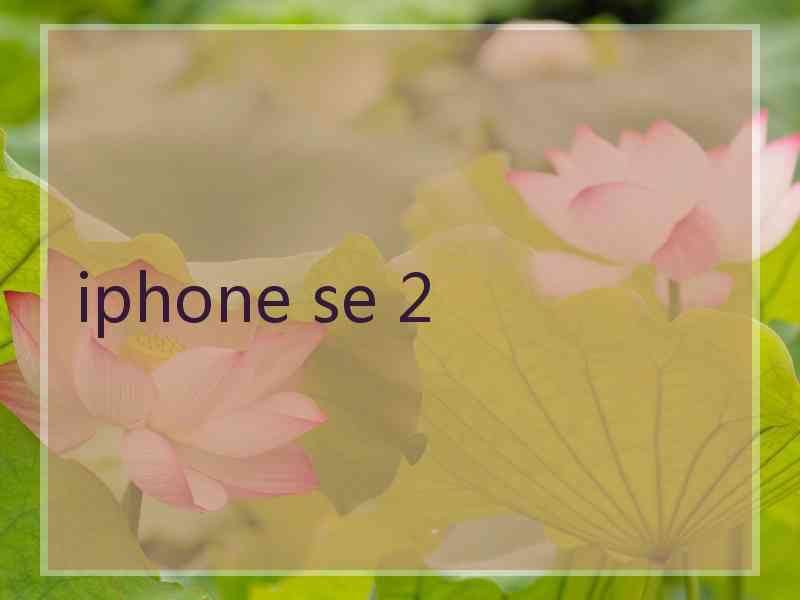 iphone se 2