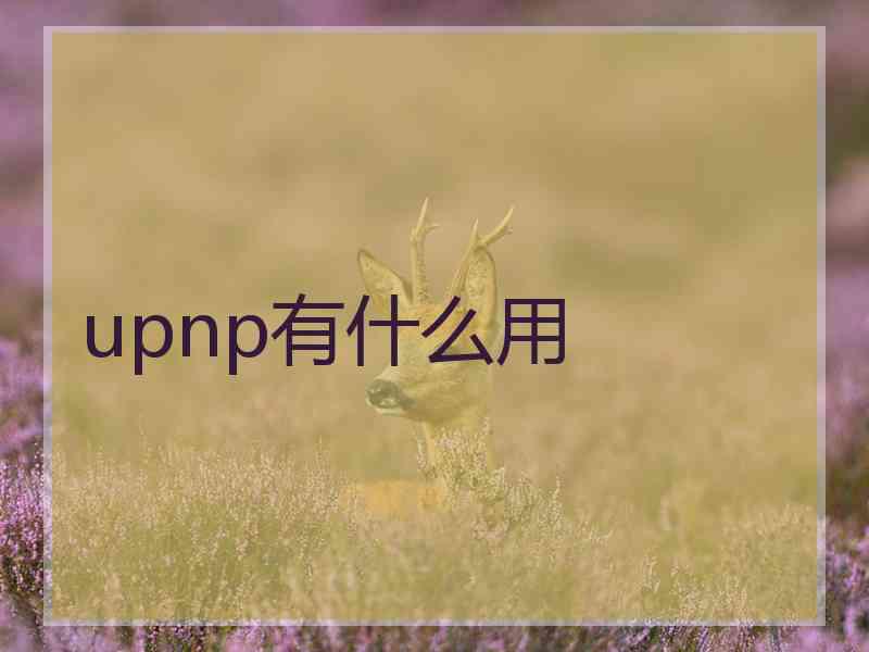 upnp有什么用