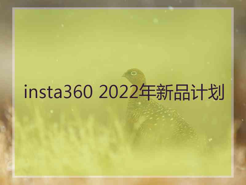 insta360 2022年新品计划