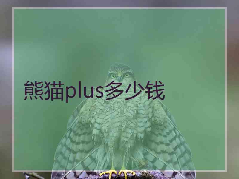 熊猫plus多少钱