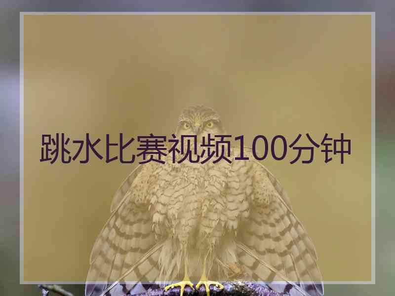 跳水比赛视频100分钟