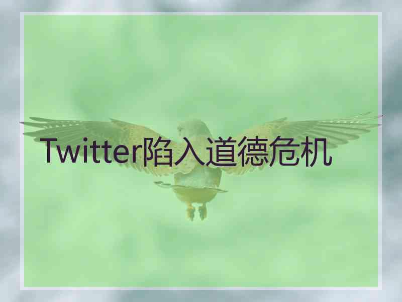 Twitter陷入道德危机