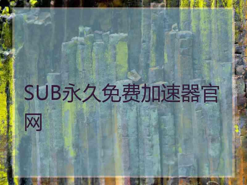 SUB永久免费加速器官网