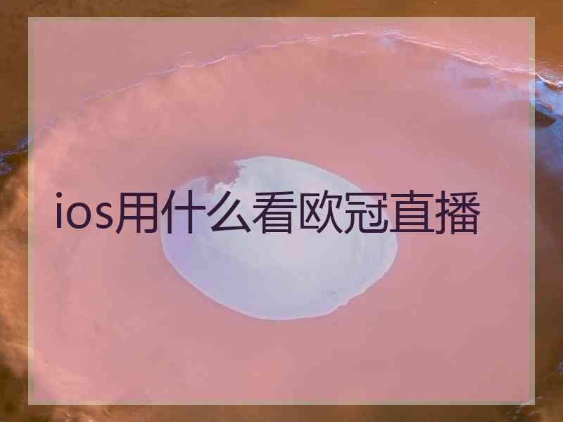 ios用什么看欧冠直播