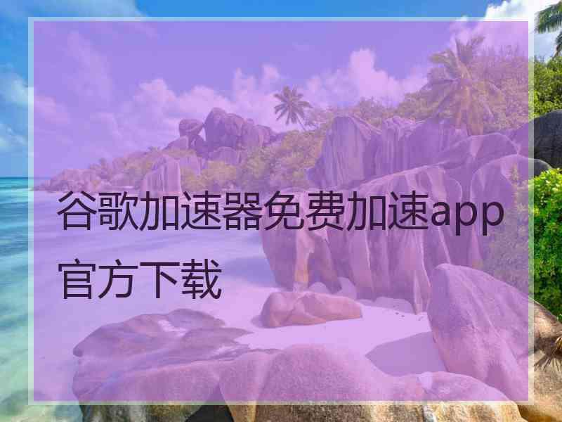 谷歌加速器免费加速app官方下载