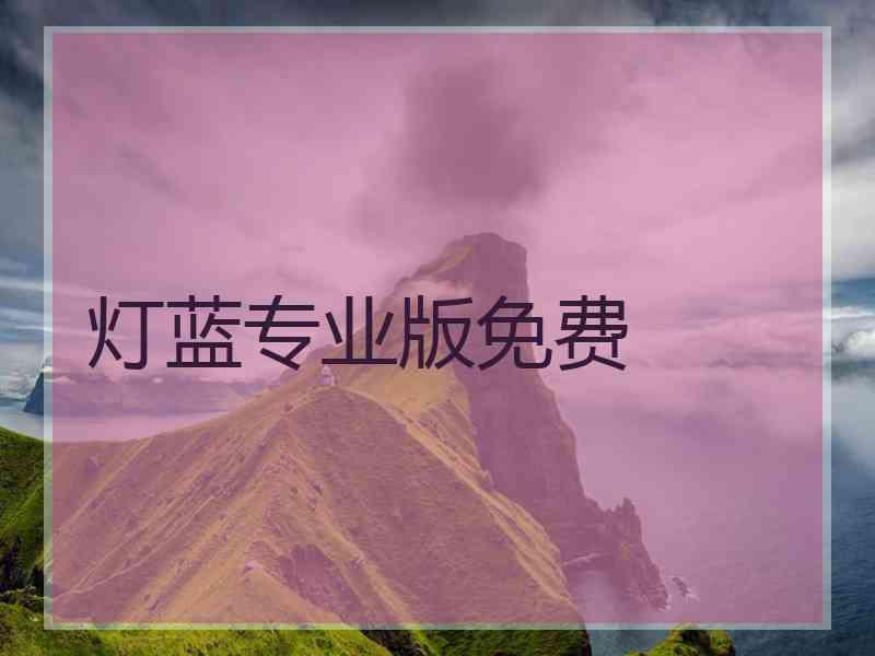 灯蓝专业版免费