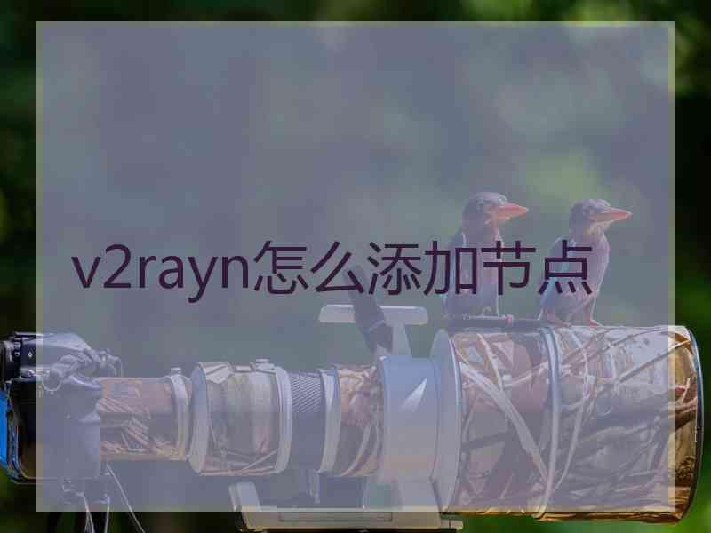 v2rayn怎么添加节点