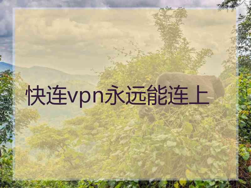 快连vpn永远能连上