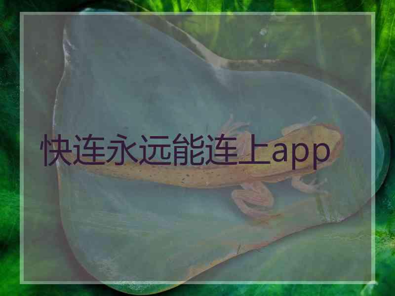 快连永远能连上app