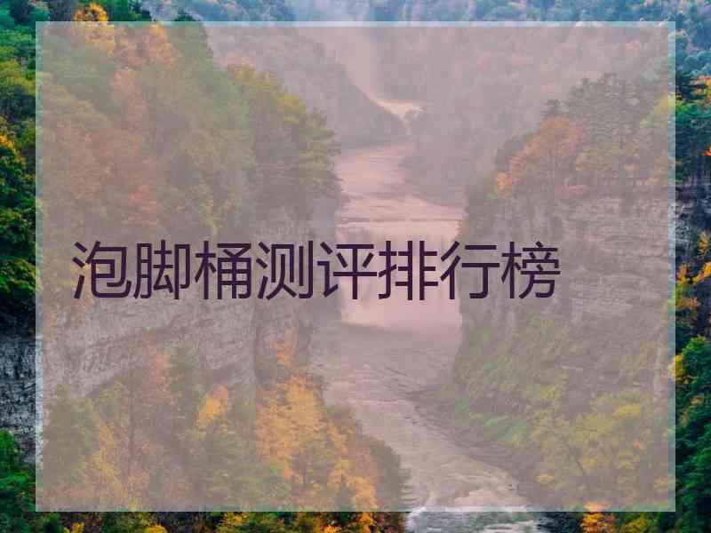 泡脚桶测评排行榜