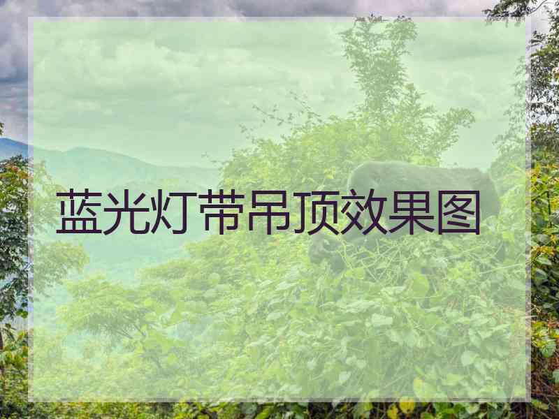 蓝光灯带吊顶效果图