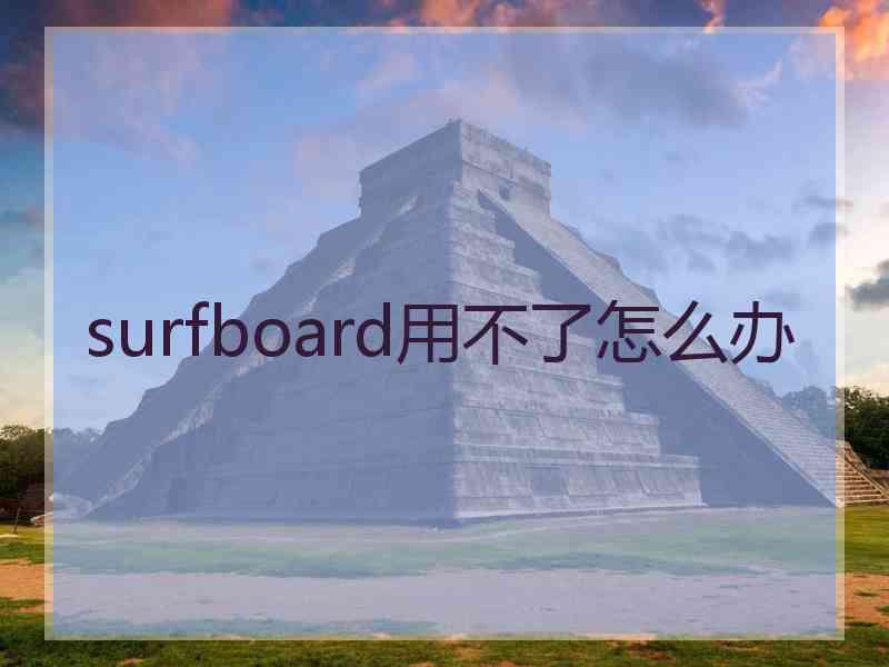 surfboard用不了怎么办