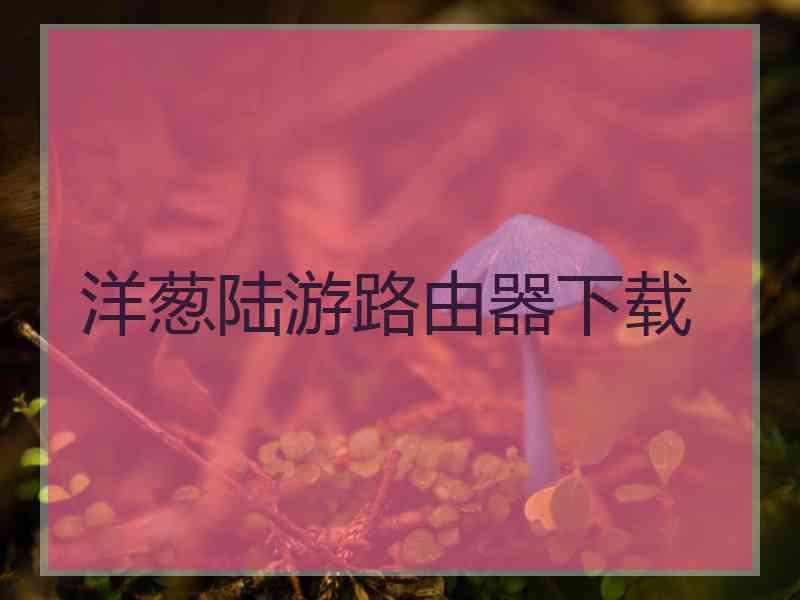 洋葱陆游路由器下载