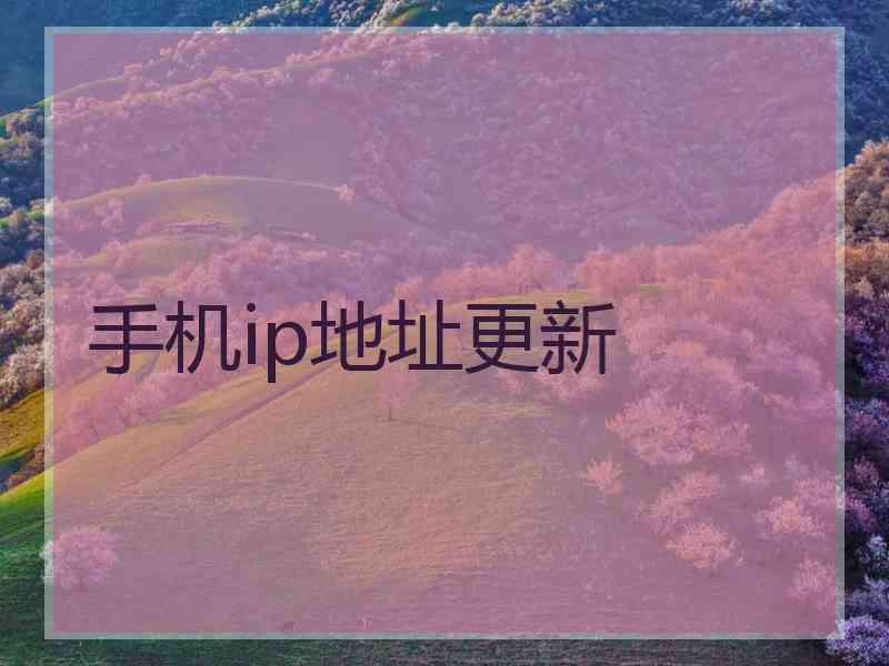 手机ip地址更新