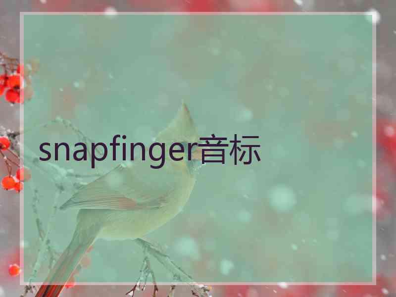 snapfinger音标