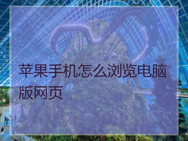 苹果手机怎么浏览电脑版网页