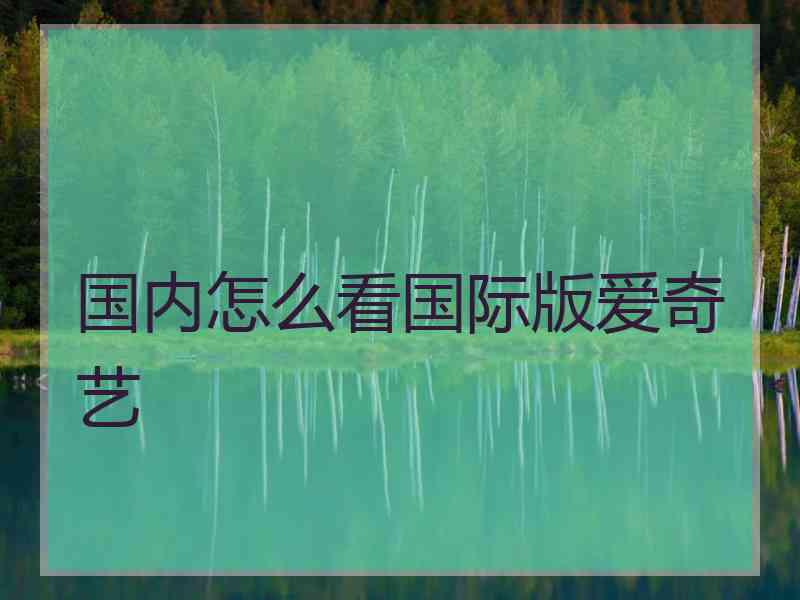 国内怎么看国际版爱奇艺