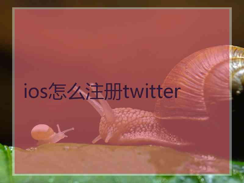 ios怎么注册twitter