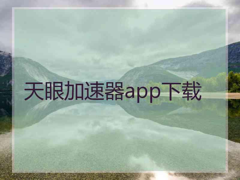 天眼加速器app下载