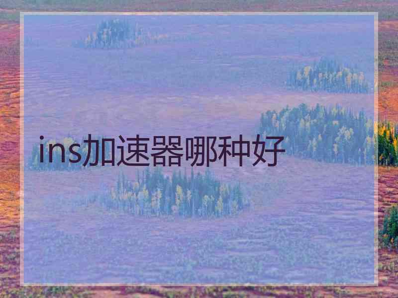 ins加速器哪种好