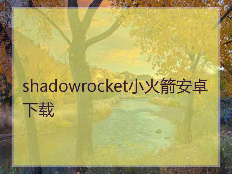 shadowrocket小火箭安卓下载