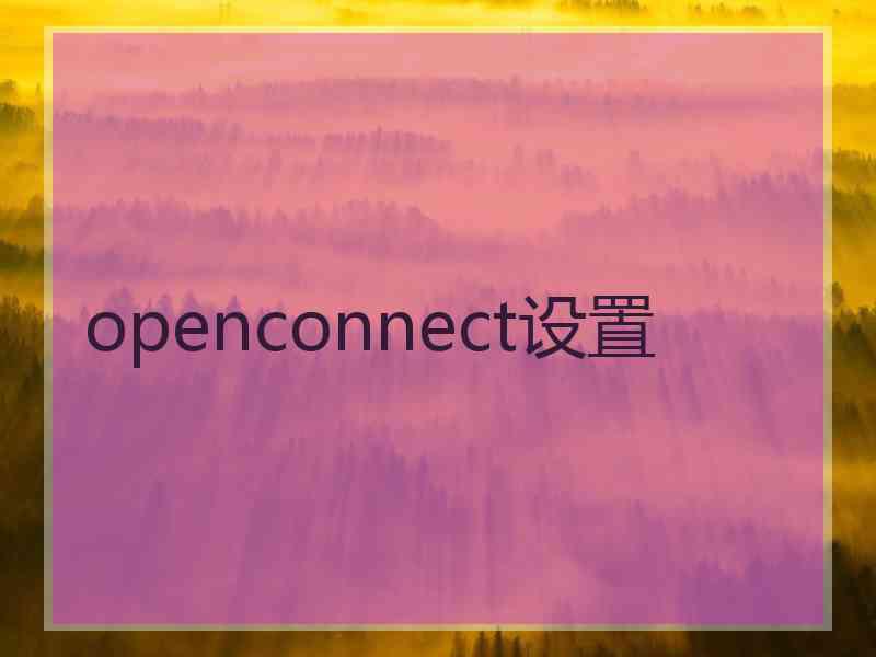 openconnect设置