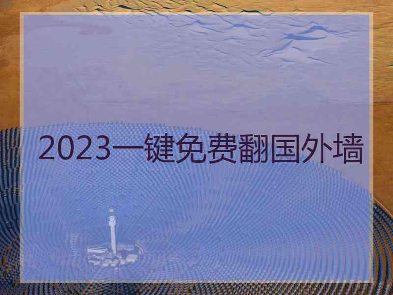 2023一键免费翻国外墙