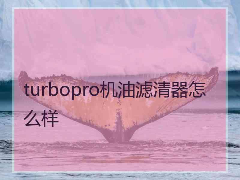 turbopro机油滤清器怎么样