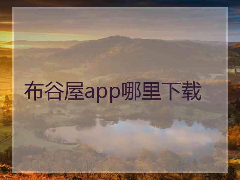 布谷屋app哪里下载