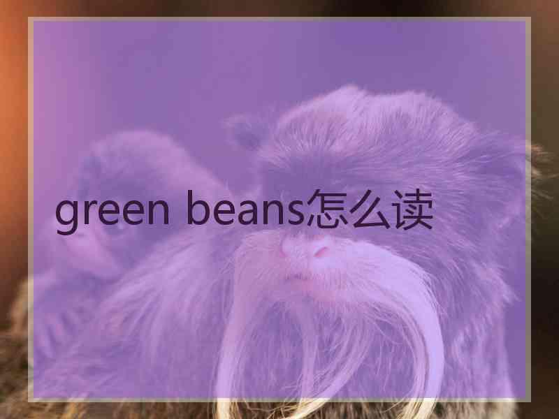 green beans怎么读