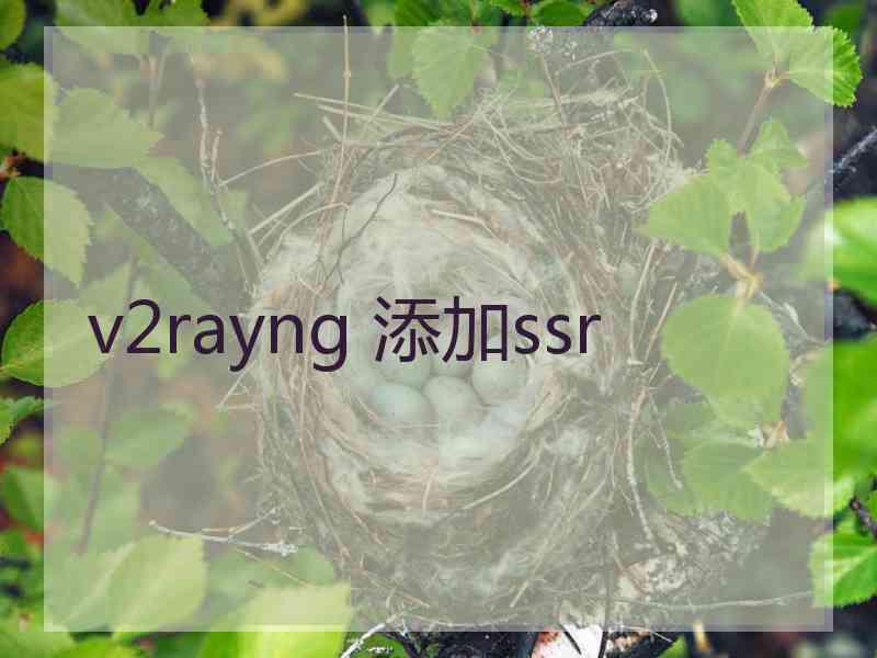 v2rayng 添加ssr