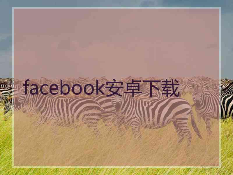 facebook安卓下载